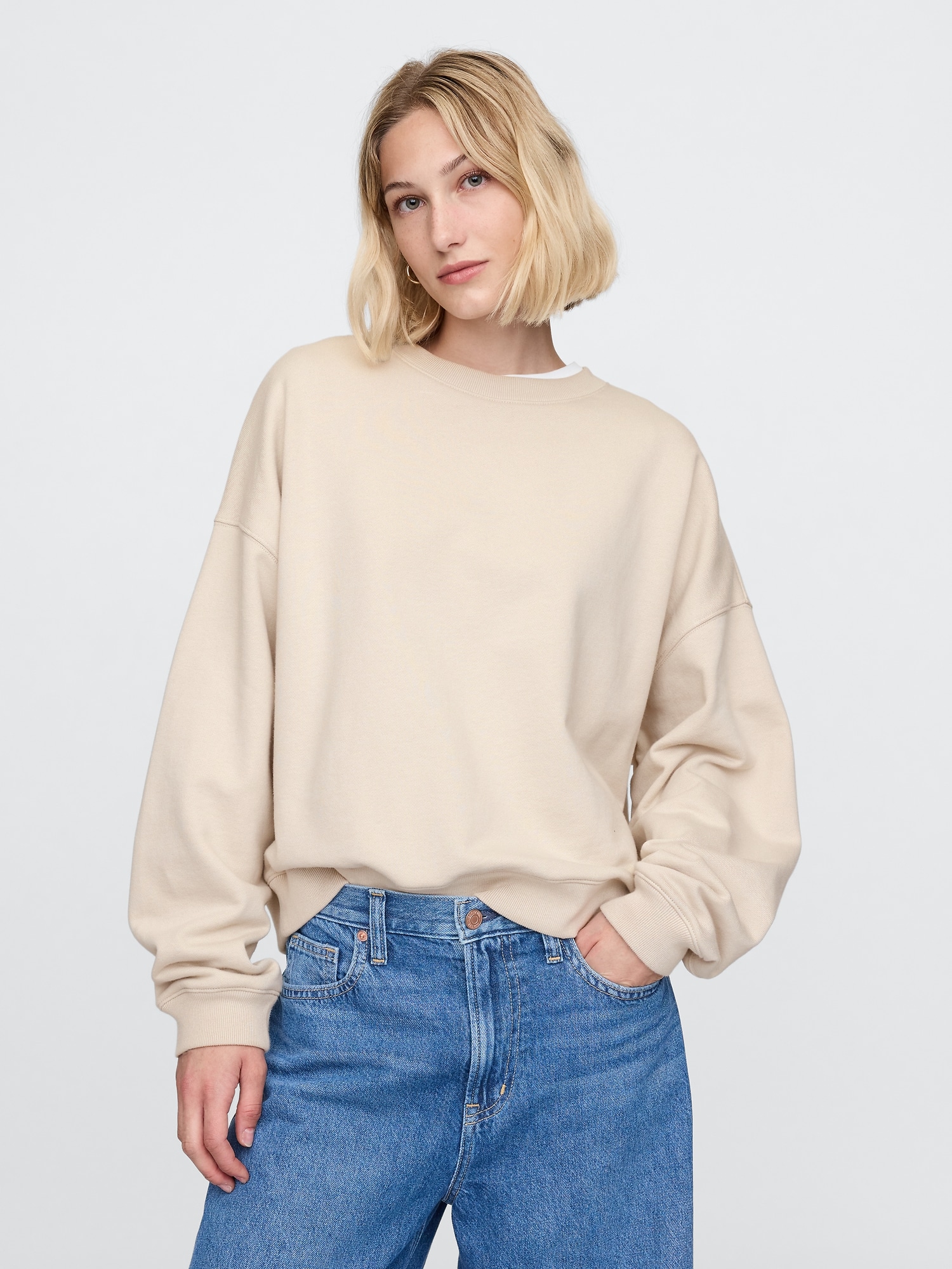 French Terry Wedge-Seam Sweatshirt