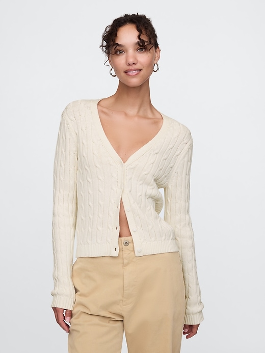 Image number 10 showing, Cable-Knit Cardigan