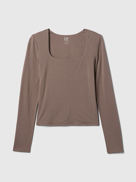 Image number 4 showing, CloseKnit Jersey Square-Neck Top