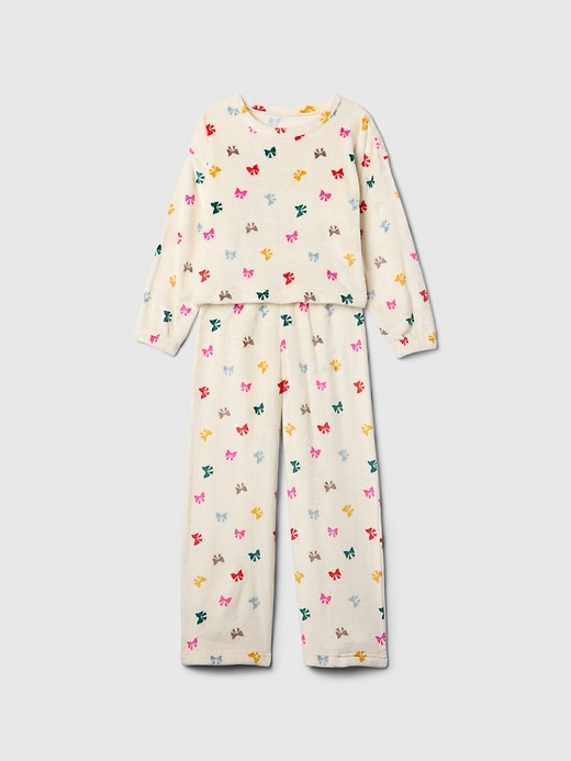 Image number 1 showing, Kids Recycled Cozy Cropped PJ Set