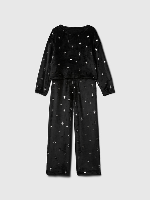 Image number 1 showing, Kids Recycled Cozy Cropped PJ Set