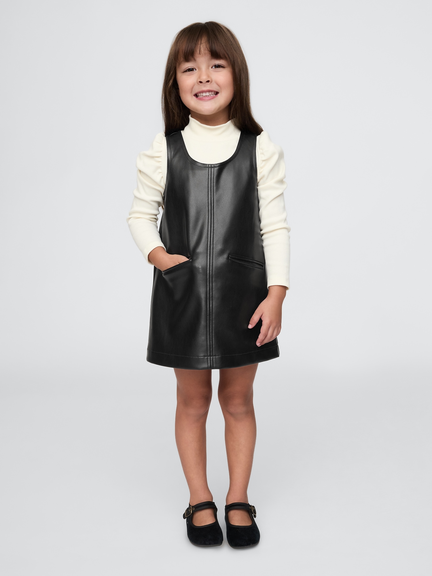 Robe chasuble en cuir végane babyGap