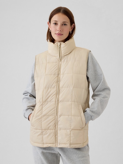 Image number 1 showing, Recycled Lightweight Quilted Puff Vest