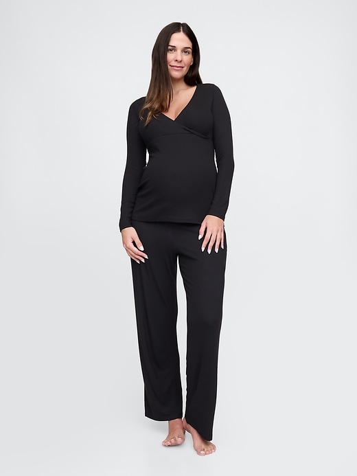 Image number 2 showing, Maternity Rib PJ Set