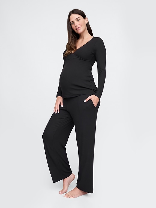 Image number 3 showing, Maternity Rib PJ Set