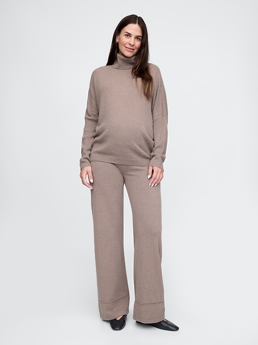 Image number 4 showing, Maternity CashSoft Turtleneck Sweater