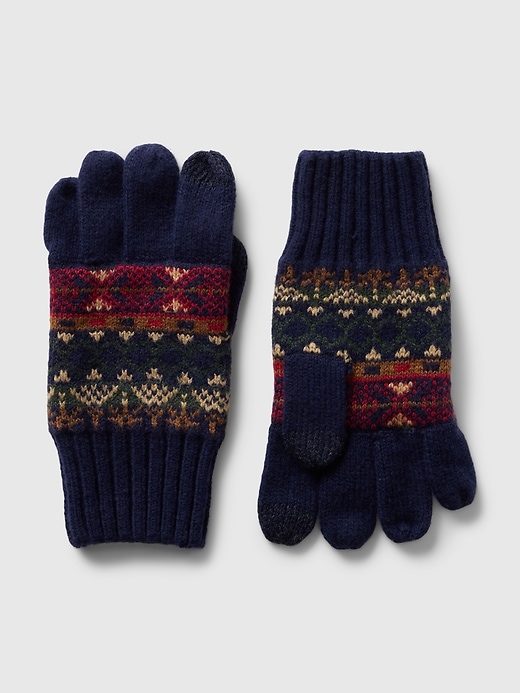 Voir une image plus grande du produit 1 de 1. Gants Effet cachemire à motif jacquard pour Enfant