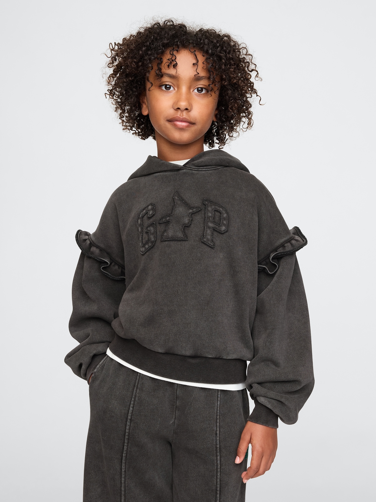 Kids Wicked Vintage Soft Ruffle Hoodie