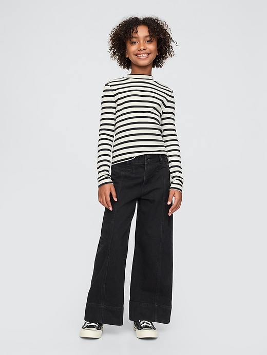 Image number 5 showing, Kids High Rise Stride Wide-Leg Ankle Jeans