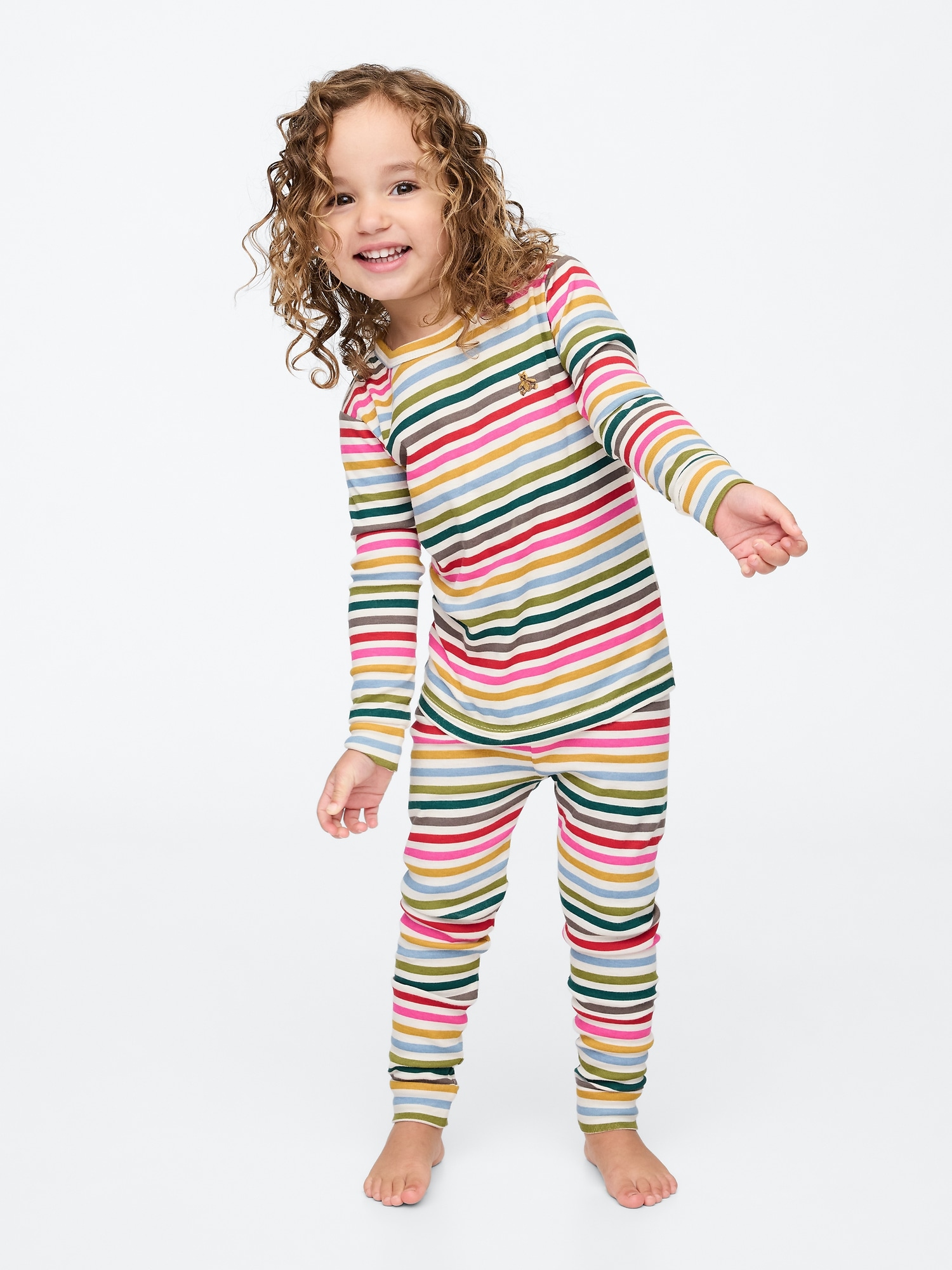 Baby & Toddler Organic Brushed Cotton PJ Set - Multi