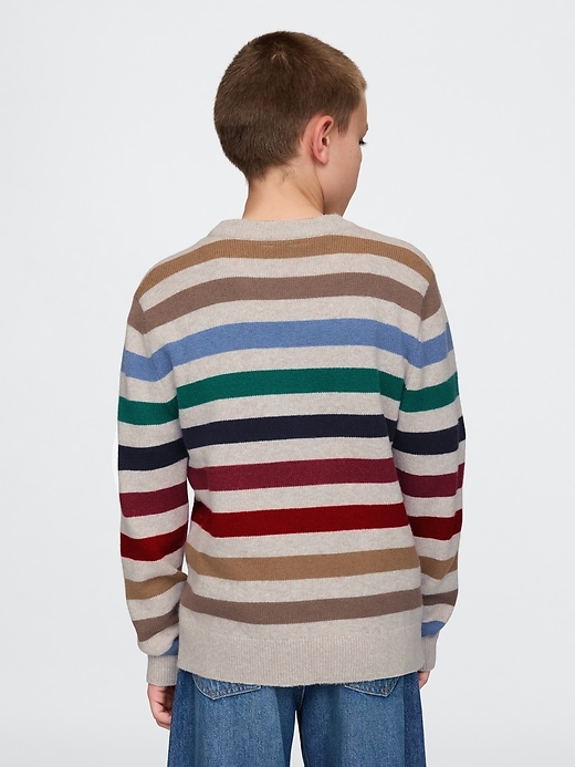 Image number 2 showing, Kids CashSoft Striped Crewneck Sweater