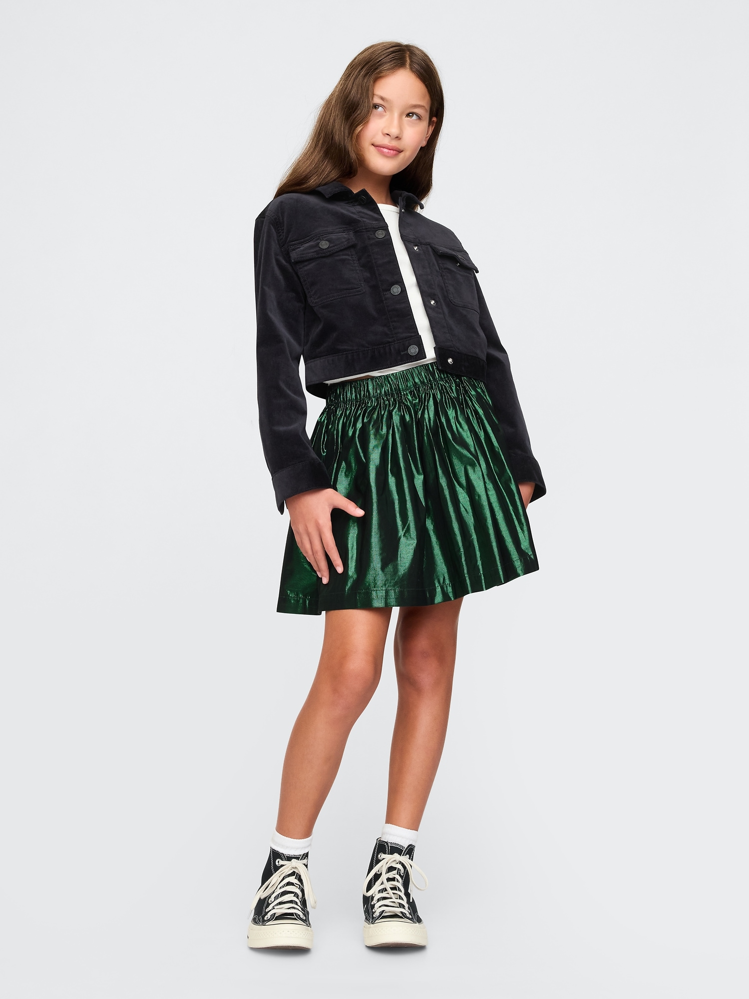 Kids Wicked Metallic Pleated Skirt