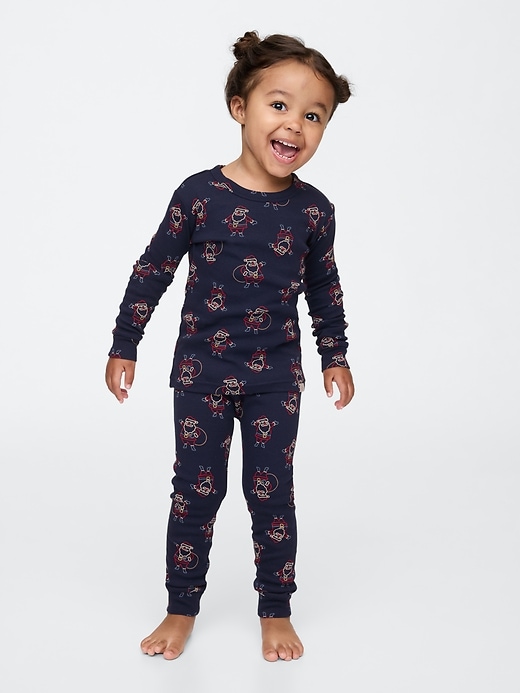 L'image numéro 1 présente Pyjama à motif des Fêtes en coton biologique babyGap