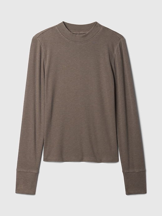 Image number 4 showing, Essential Rib Mockneck T-Shirt