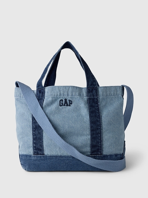 Voir une image plus grande du produit 1 de 3. Mini fourre-tout à bandoulière en denim avec logo Gap