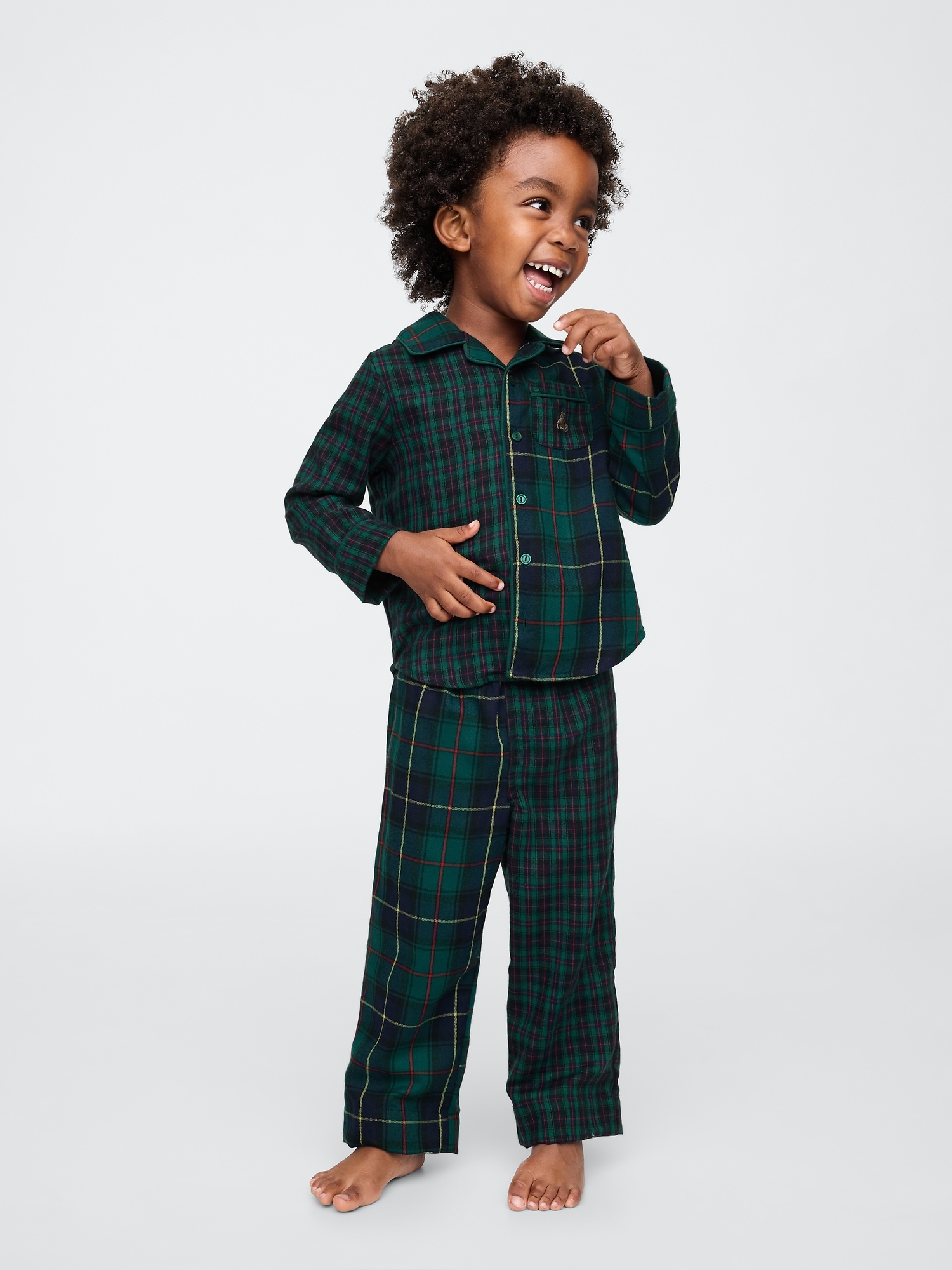 Baby Toddler Recycled Flannel PJ set Gap