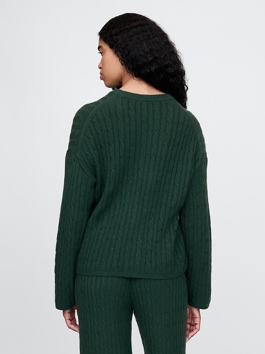 Image number 2 showing, CashSoft Cable-Knit Sweater