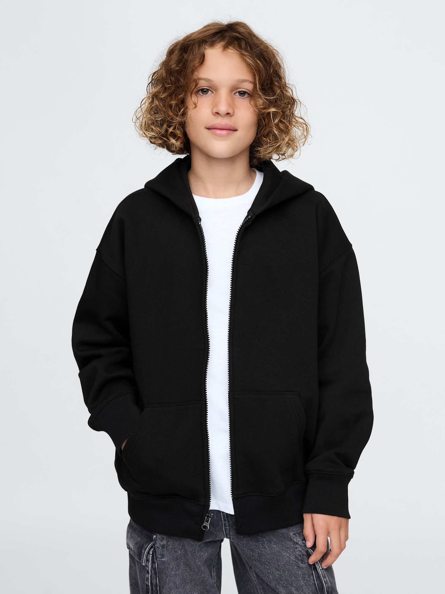 Kids Vintage Soft Zip Hoodie