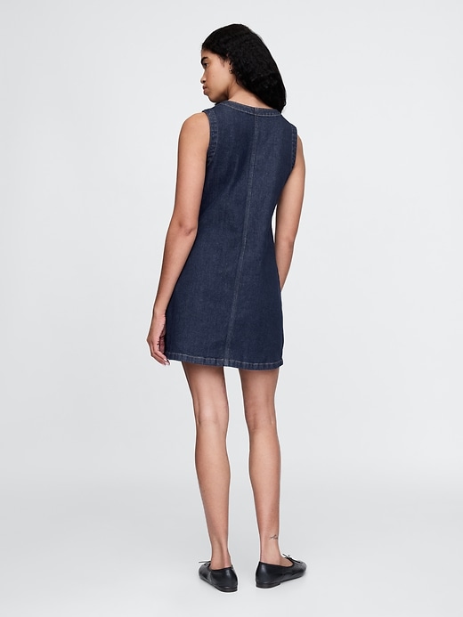 Image number 2 showing, Denim Mini Shift Dress