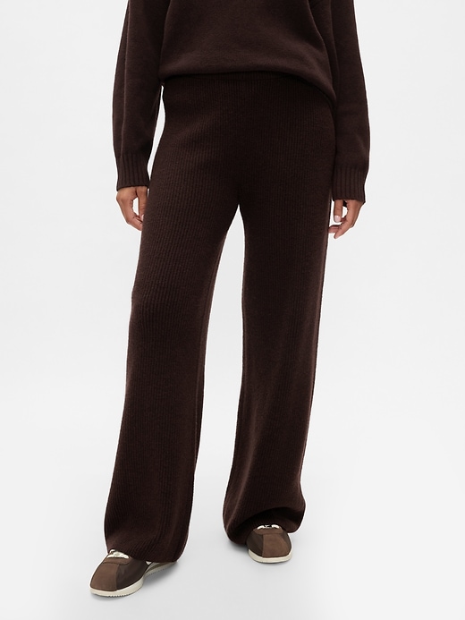 Image number 2 showing, CashSoft Shaker-Stitch Sweater Pants