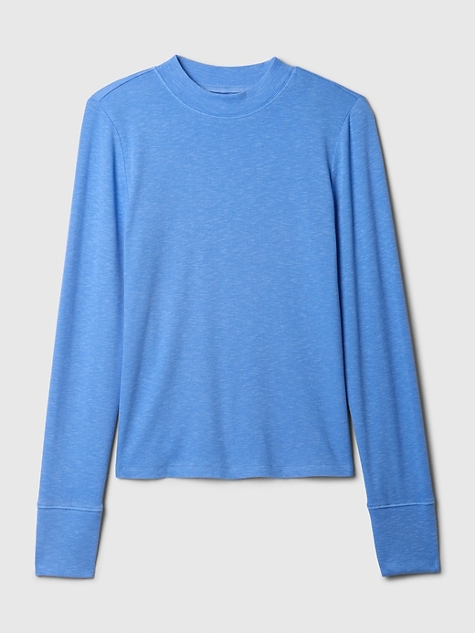 Image number 5 showing, Essential Rib Mockneck T-Shirt