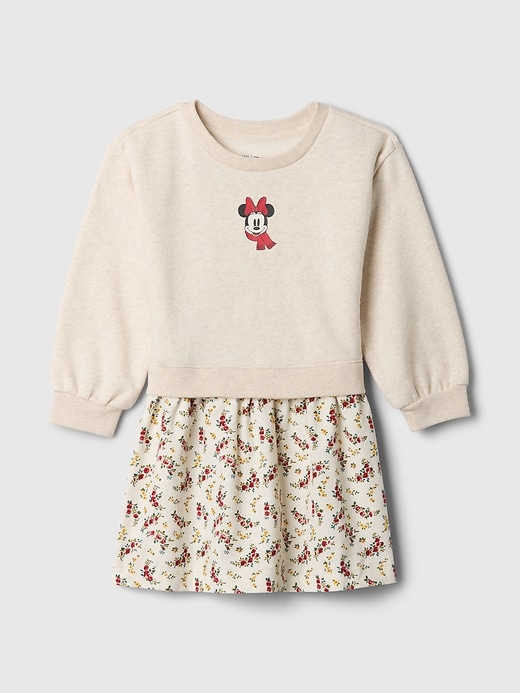 L'image numéro 1 présente Robe-chandail en coton ouaté 2-en-1 Gap x Disney babyGap