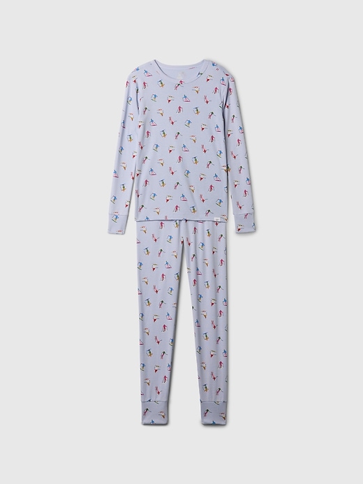 Image number 1 showing, Kids Organic Brushed Cotton PJ Set