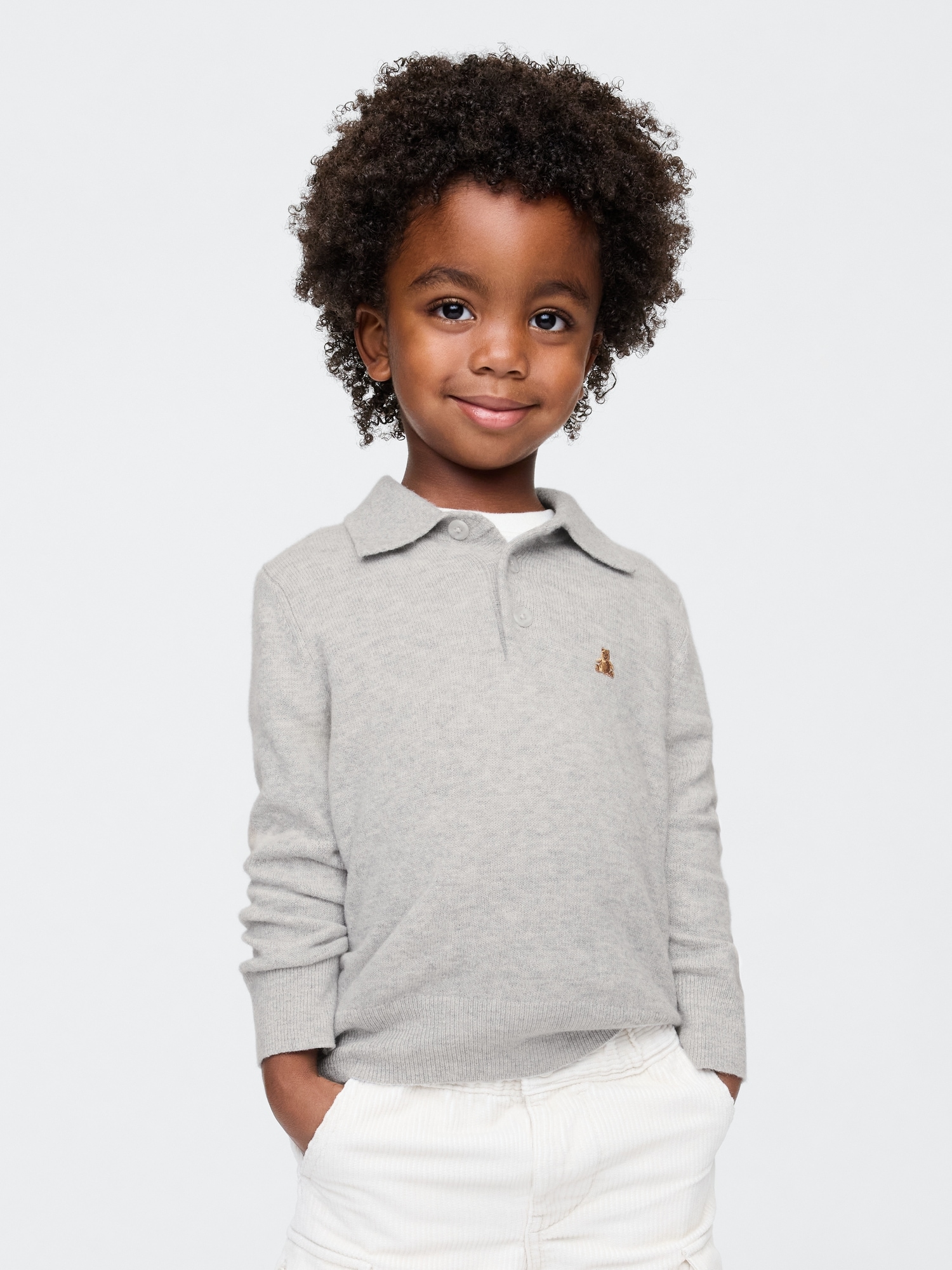 Polo Effet cachemire babyGap - Gris