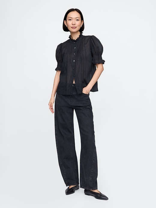 Image number 3 showing, Pintuck Ruffle Shirt