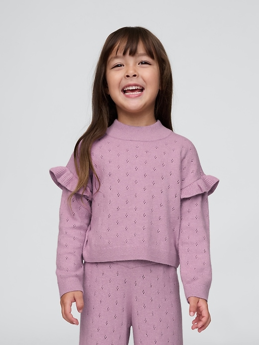 Image number 1 showing, Baby &amp; Toddler CashSoft Pointelle Sweater