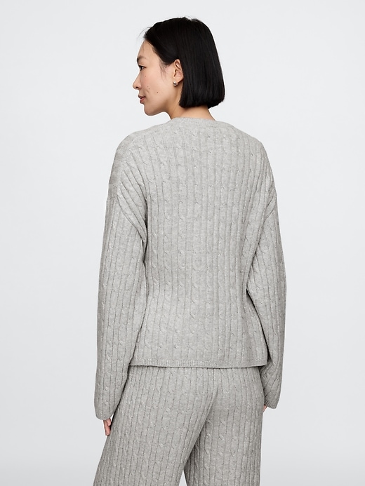 Image number 2 showing, CashSoft Cable-Knit Sweater