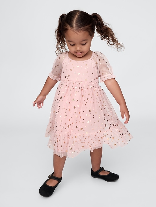 L'image numéro 1 présente Robe en tulle métallisé babyGap