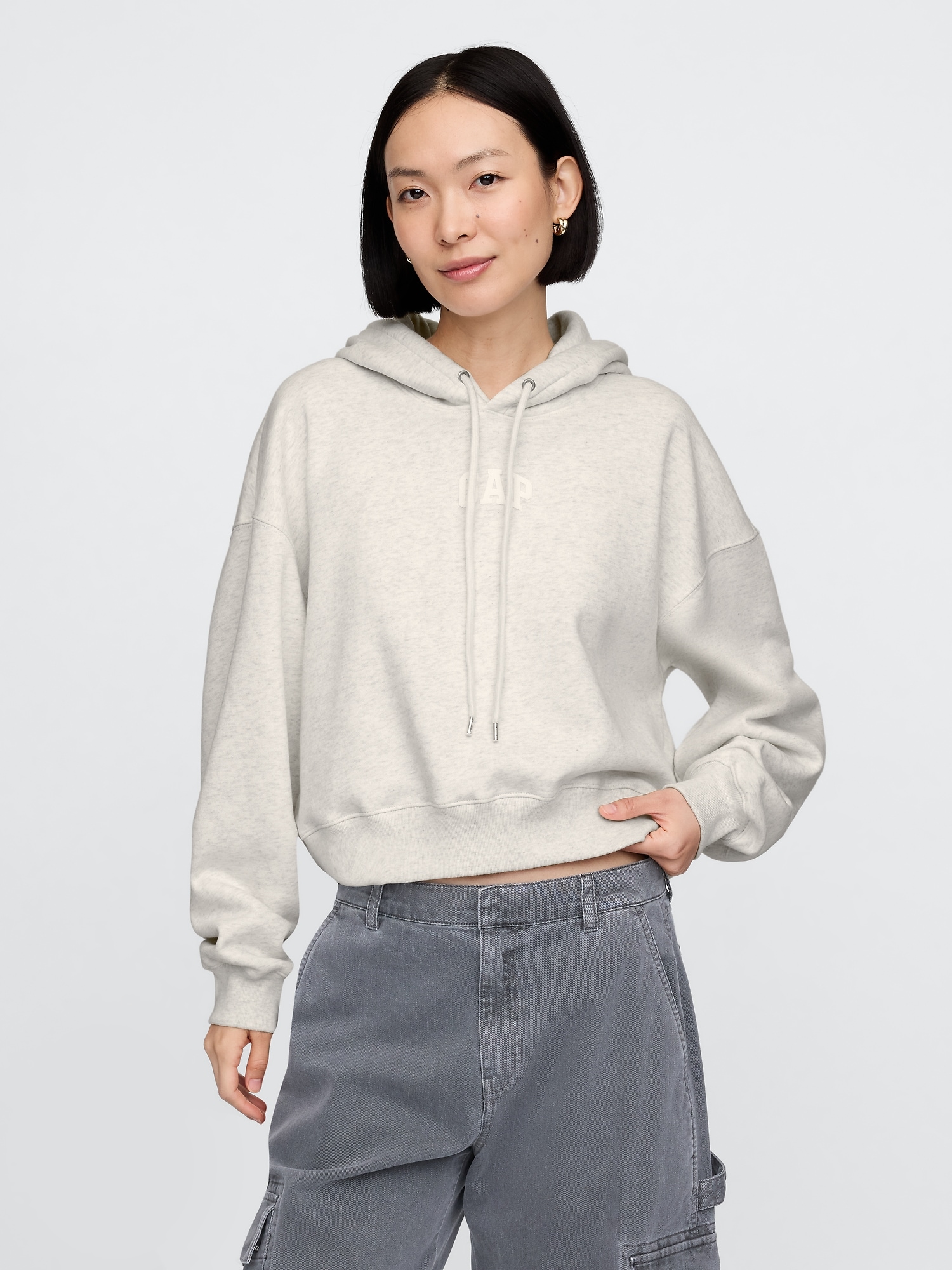 Vintage Soft Cropped Hoodie