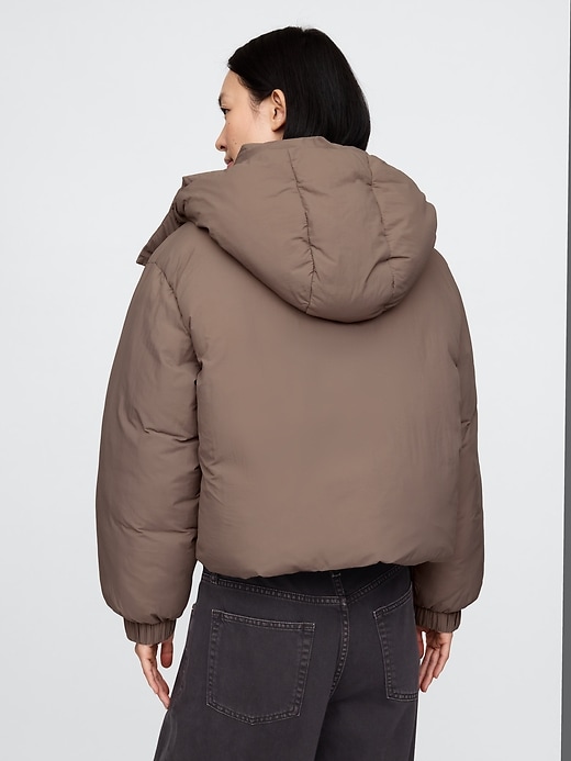 Image number 2 showing, Cropped Duvet Wrap Puffer Jacket