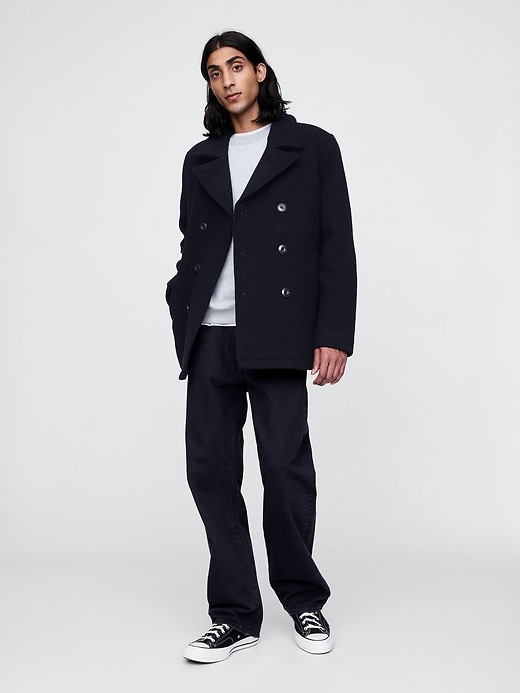 Image number 3 showing, Wool-Blend Peacoat