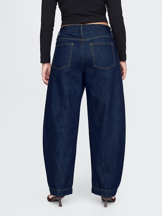 Image number 6 showing, High Rise Barrel Jeans