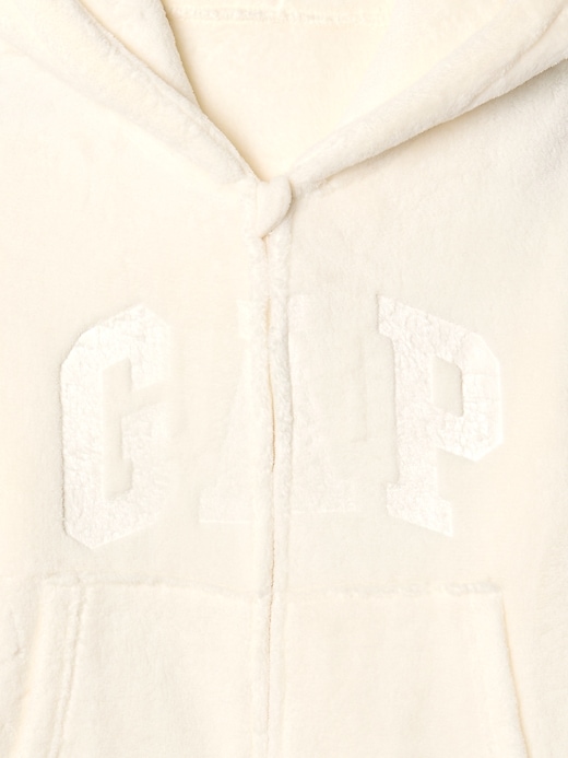 Image number 3 showing, Kids Recycled Sherpa Logo Hoodie Robe