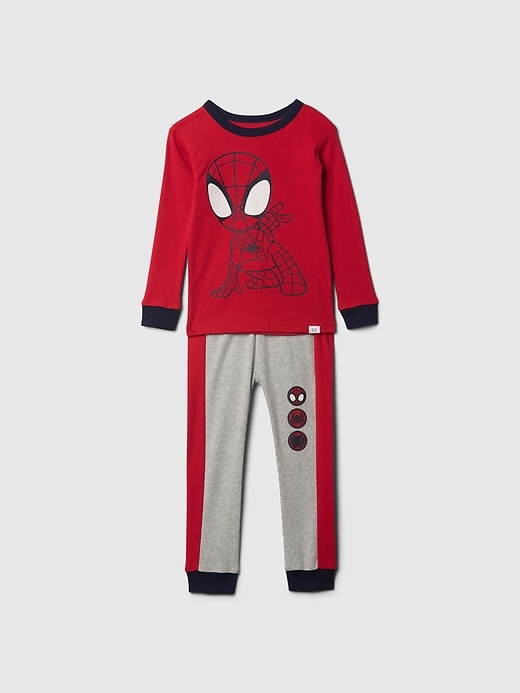 L'image numéro 1 présente Pyjama en coton biologique brossé Spider-Man de Marvel babyGap