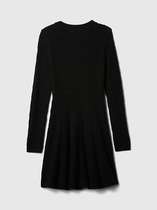 Image number 7 showing, CashSoft Pointelle Mini Sweater Dress