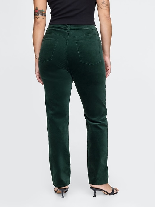 Image number 6 showing, High Rise Velvet '90s Straight Pants