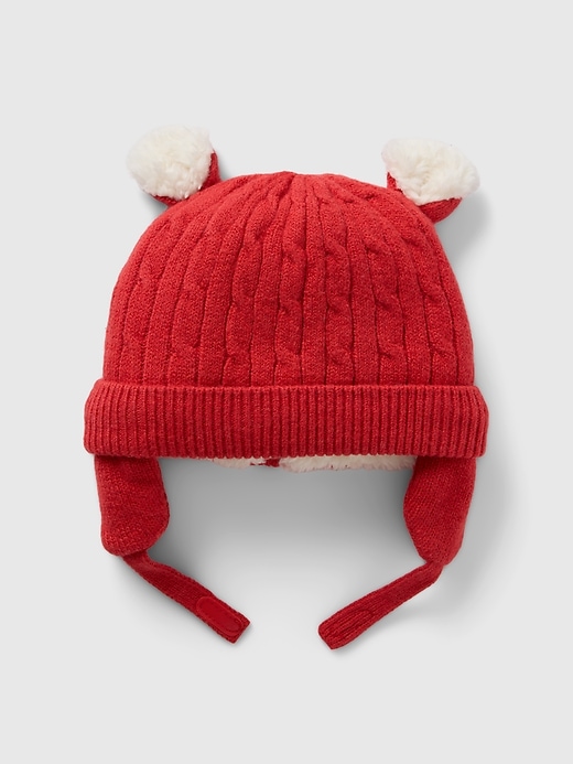 View large product image 1 of 1. Baby CashSoft Sherpa-Lined Beanie