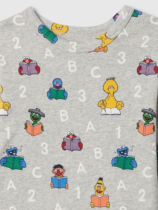 L'image numéro 3 présente Pyjama en coton biologique brossé Sesame Street babyGap