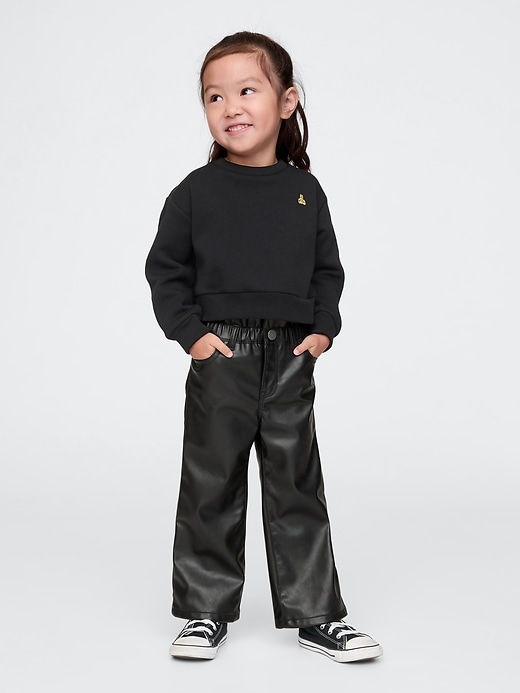 Image number 1 showing, babyGap Vegan Leather Stride Pants