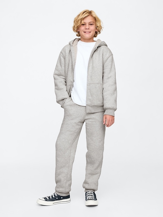 L'image numéro 1 présente Pantalon de jogging Vintage doux à doublure en Sherpa pour Enfant