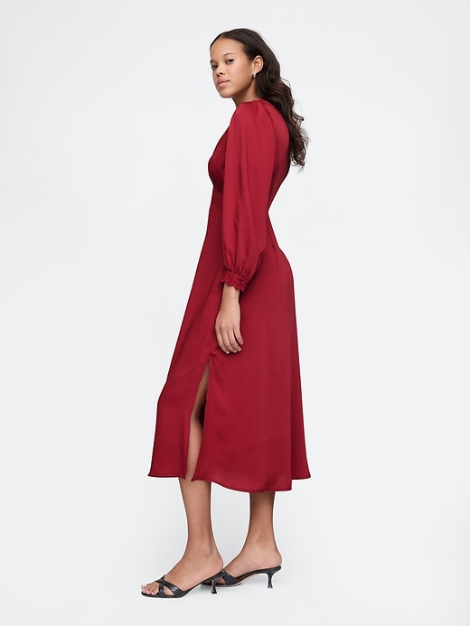 Image number 9 showing, Satin Empire Midi Dress