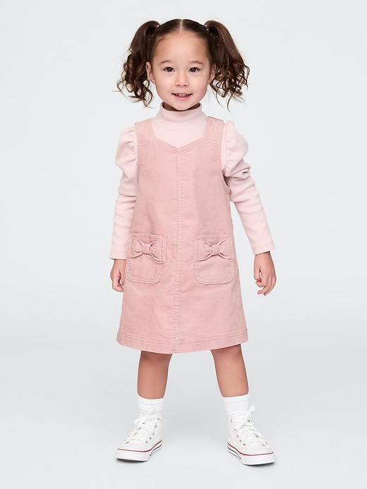 L'image numéro 1 présente Robe chasuble revisitée en velours babyGap