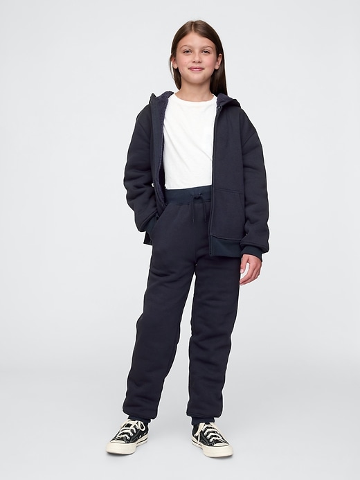 Image number 4 showing, Kids Vintage Soft Sherpa-Lined Joggers