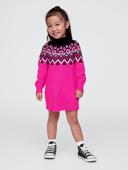 Image number 1 showing, Baby &amp; Toddler Fair Isle Sweater Dress