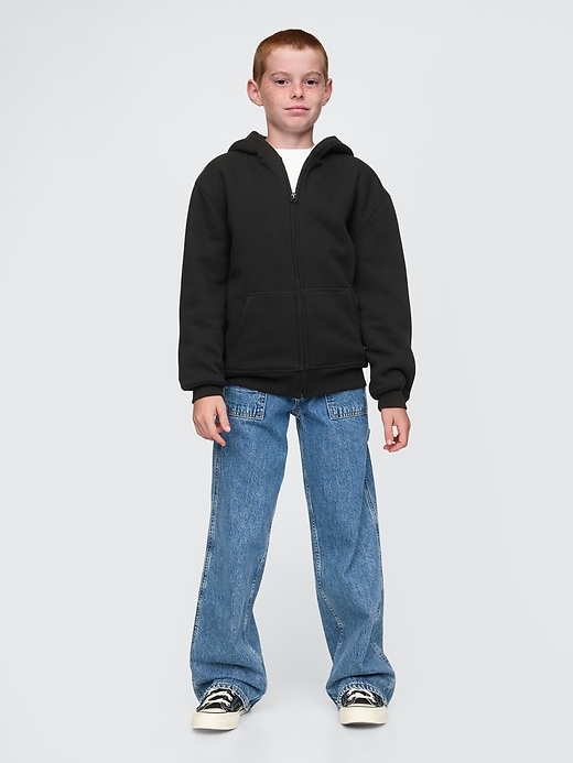 Image number 3 showing, Kids Vintage Soft Sherpa-Lined Zip Hoodie