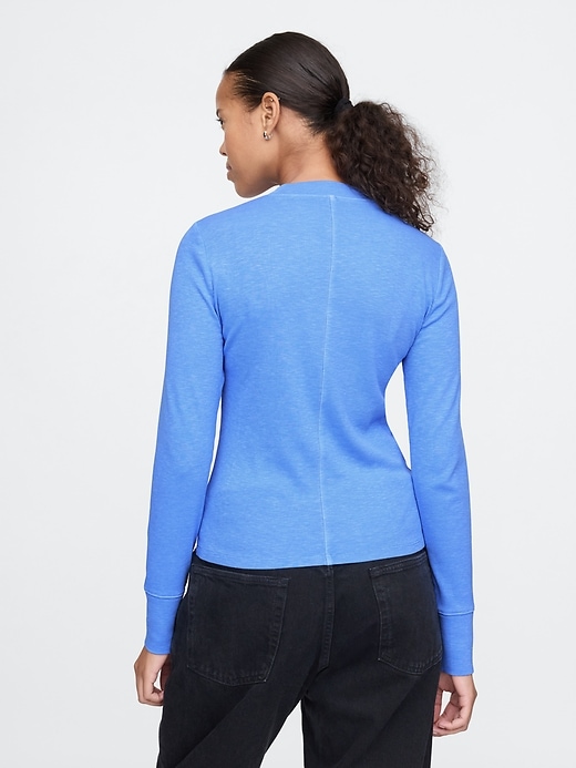 Image number 2 showing, Essential Rib Mockneck T-Shirt